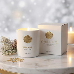 KTYIXU Whitemusk candle wick close up emphasizing clean burn and even melting