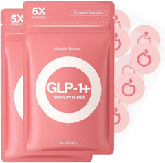 KUHEE GLP-1 patches pack close-up for discreet hunger support.