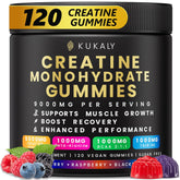 Kukaly Creatine Gummies blueberry flavor front view for training flavor variety