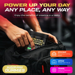 Kukaly Creatine Gummies label close-up highlighting clean formula.