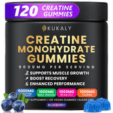 Kukaly Creatine Gummies blueberry bottle for convenient daily workouts