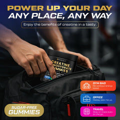 Kukaly Creatine Gummies blueberry serving shows four-gummy dose