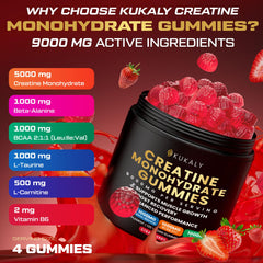 Kukaly creatine gummies serving shows measured dose for steady performance.