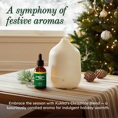 KUKKA spearmint aroma in a diffuser for refreshing holiday calm.