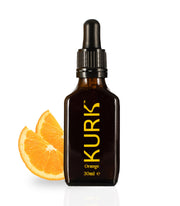 Kurk High Strength Curcumin Oil bottle shown to highlight the advanced absorption method.