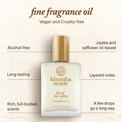 Kuumba Made Lily of the Valley fragrance oil packaging shown for gifting or storage.