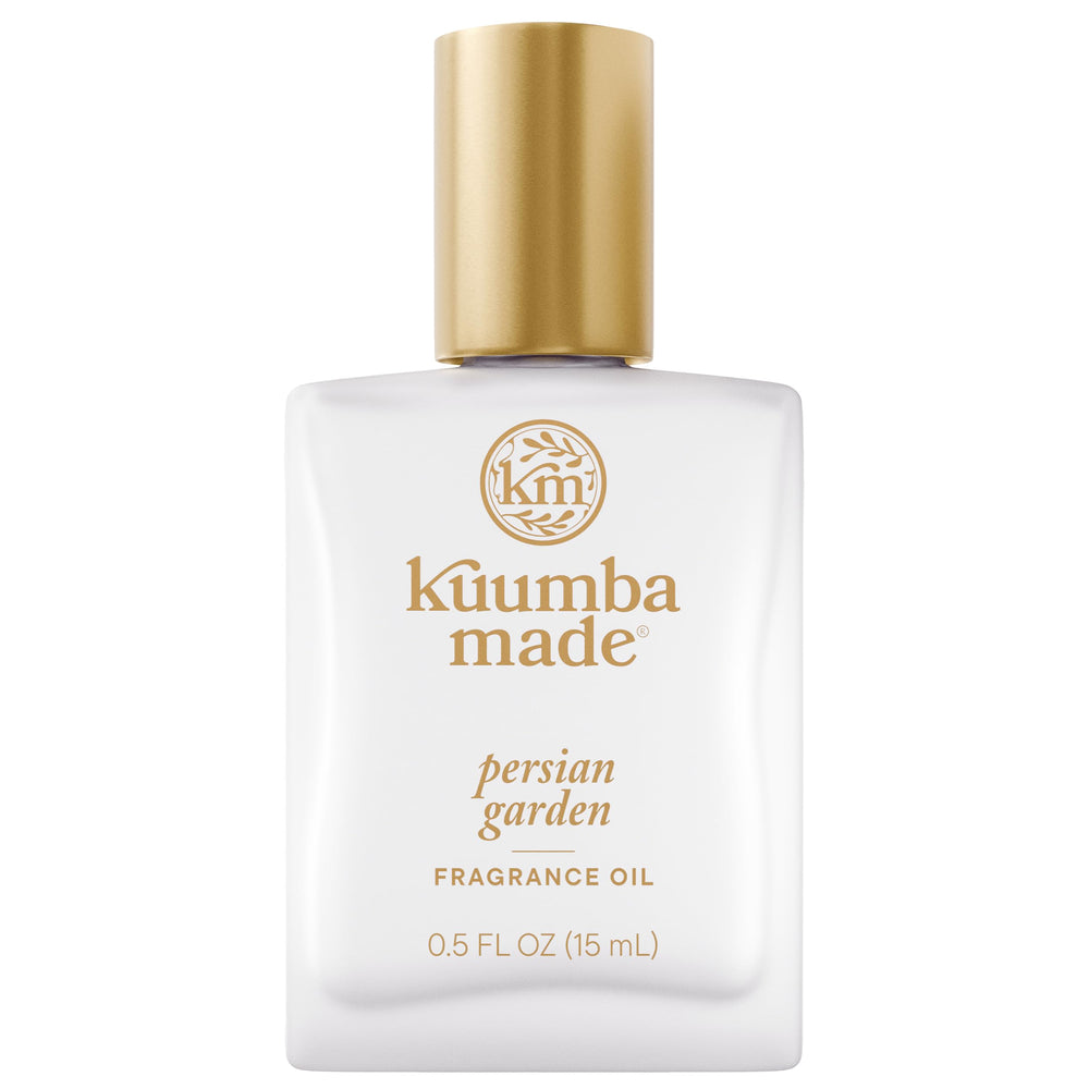 Kuumba Made Persian Garden Fragrance Oil bottle showing long-lasting oil base for all-day wear