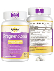 Kynderynl Pregnenolone bottle front view supports daily wellness and balanced energy.