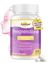 Kynderynl Pregnenolone bottle shows dual-dosing design for customizable daily support.