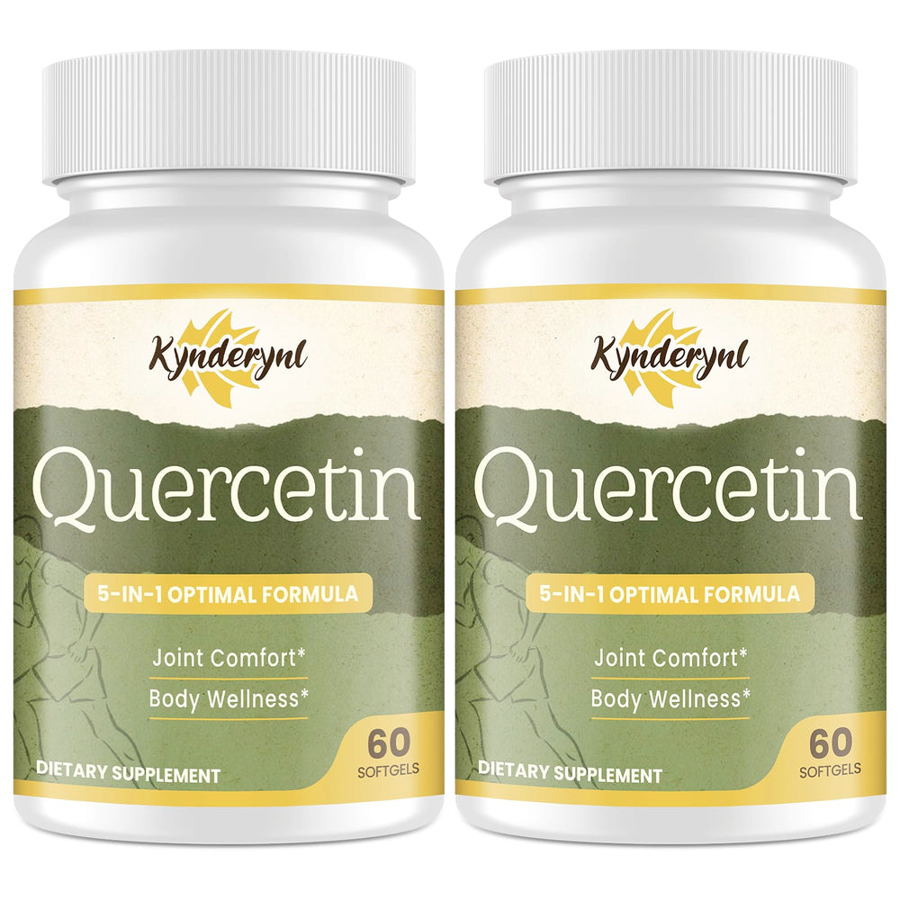 Kynderynl Quercetin 1000mg softgels bottle for joint support and antioxidant protection