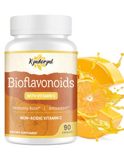 Kynderynl Vitamin C bottle front view, vegan non-acidic supplement for daily antioxidant support.
