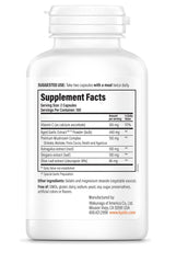 Kyolic Formula 103 bottle side profile highlighting aging process and odorless design