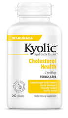 Kyolic Aged Garlic Extract Formula 104 bottle—odorless, organic garlic for heart-supportive wellness.
