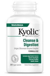 Kyolic Aged Garlic Extract Formula102 bottle shown, a convenient odorless option for daily wellness.