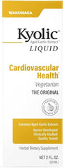 Kyolic Aged Garlic Liquid bottle pour for potential cardiovascular support.
