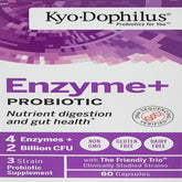 Kyolic Kyo-Dophilus Enzymes bottle front view highlighting probiotic and enzyme blend.