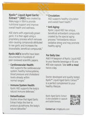 Kyolic Liquid Plain 4oz label closeup suggesting immune support.