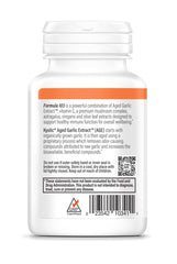 Kyolic odorless garlic bottle label highlighting organic sourcing