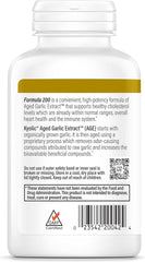 Kyolic Reserve bottle back with dosage directions for informed use.
