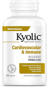 Kyolic Reserve bottle front for easy daily garlic routine.