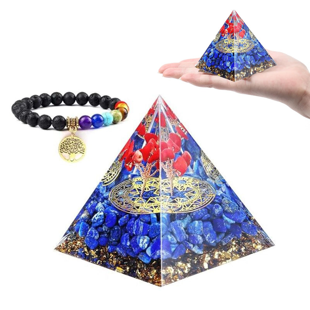 KYTRSTX Orgone Pyramid 2.36 inch glow radiates calm energy at home