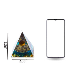KYTRSTX orgone pyramid as desk decor enhancing ambiance and style