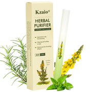 Kzaio herbal diffuser pen closeup with mullein-thyme-mint blend for refreshed breathing