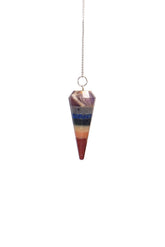 L Pedra Crystal seven chakra pendulum for divination and energy balance