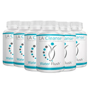 LA Cleanse Water Flush bottle pour highlights hydration support after travel