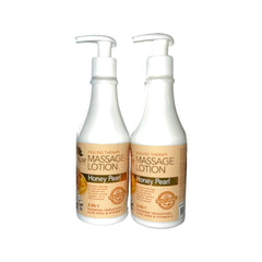 La Palm Healing Therapy Massage Lotion Honey Pearl 8oz bottle pour for moisturized, silky skin