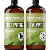 Lab Bulks Eucalyptus Oil 2-pack bottles for diffuser blends and home aromatherapy.