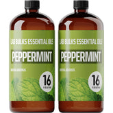 Lab Bulks Peppermint Oil 16oz bottle front view ideal for diffusers and room sprays