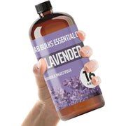 Labbulks Lavender Oil 16oz bottle close-up for diffuser-ready calming scent.