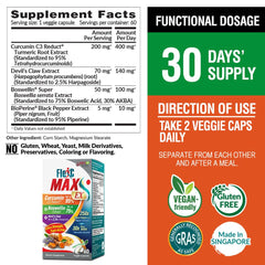 LABO Nutrition FlexC MAX EX bottle back label with ingredients details