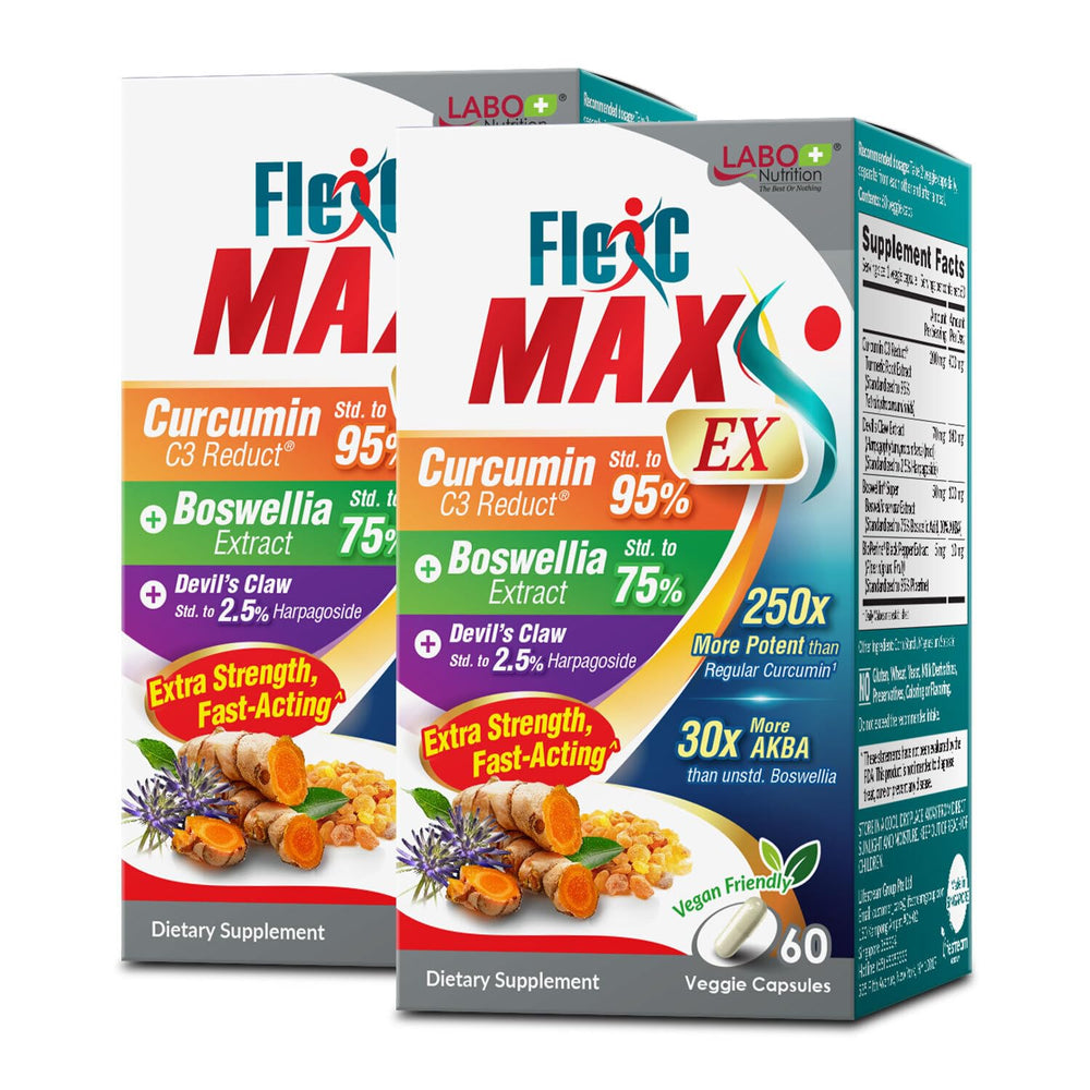 LABO Nutrition FlexC MAX EX bottle front view for joint comfort support