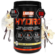 Labrada Hydro vanilla canister ready for a high-protein routine