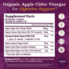 Ladybug Potions ACV capsules with turmeric and probiotics help balance gut health