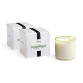 LAFCO New York Feu de Bois jar close-up, premium glass aesthetic for elegant room ambience.
