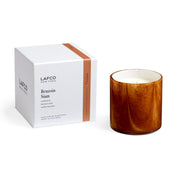 LAFCO New York Signature Candle Benzoin Siam in hand-blown glass vessel enhances ambiance