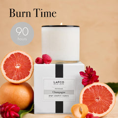 LAFCO New York two-pack gift-ready Champagne candle set.