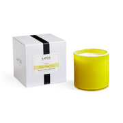 LAFCO New York Signature Candle White Grapefruit in full view, creates inviting living room ambiance.