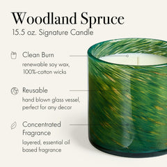LAFCO New York Woodland Spruce hand-blown glass vessel as a decorative accent.