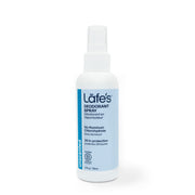 Lafes natural deodorant 4oz spray bottle for quick refresh.