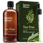 Lagunamoon Aceite de Árbol de Té: botella de 150 ml para aromaterapia y limpieza.