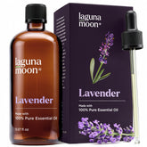 Lagunamoon Lavender essential oil bottle 150ml for calming diffuser blends.