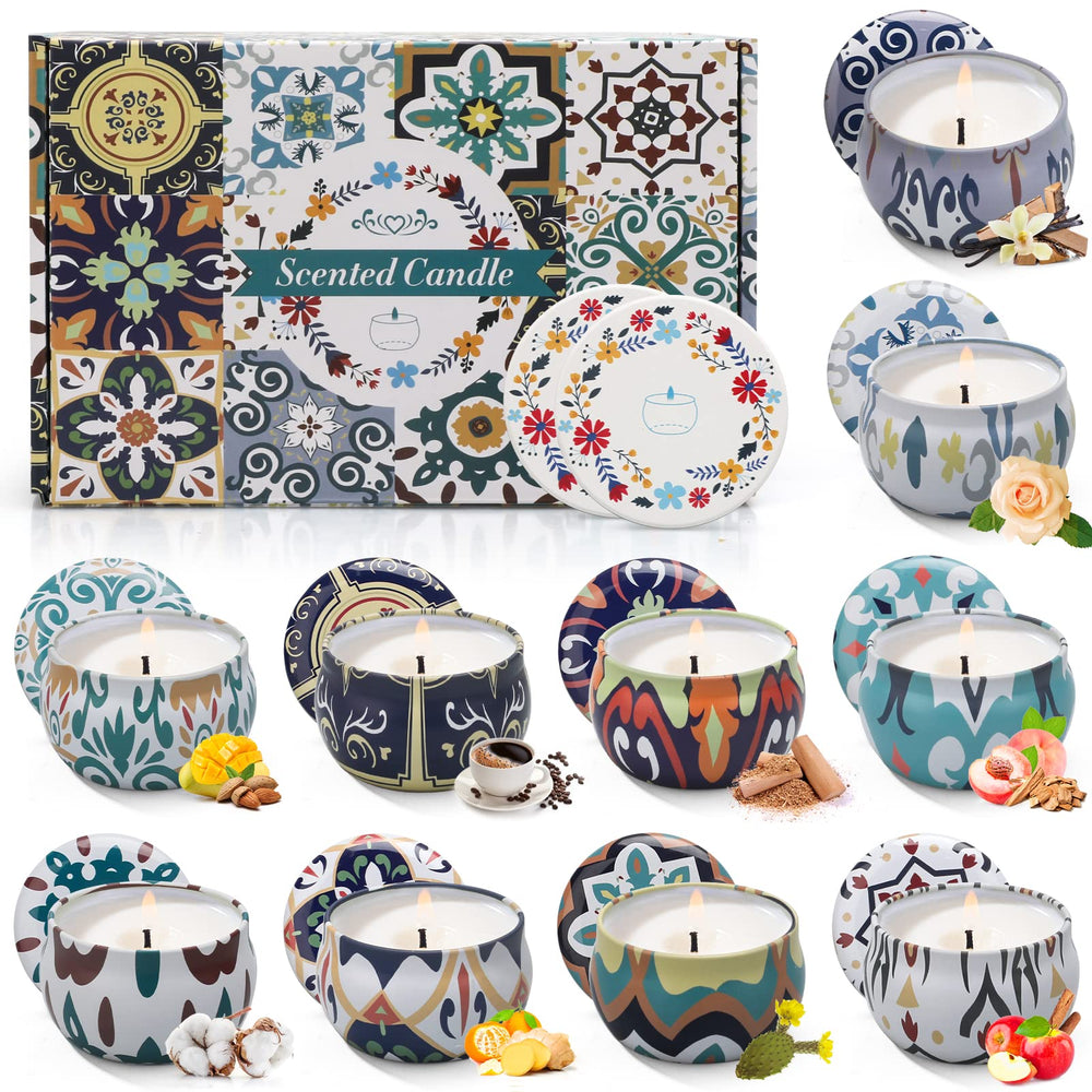 LAJDL scented candles gift set in decorative box for a cozy home ambiance
