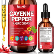 LAMFQA Cayenne Pepper Liquid Drops bottle for daily wellness and focus