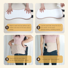 Langsprit Castor Oil Pack Wrap two-layer cotton for comfort.