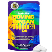 Lanhuilin Beef Organ Women bottle closeup with capsules for daily energy and balance.