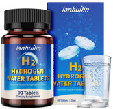 Lanhuilin hydrogen water tablet bottle shown for daily hydration.